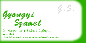 gyongyi szamel business card